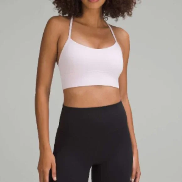 Lululemon Flow Y Bra Light Support, A/B Cup (Meadowsweet Pink) | Size 6 - Picture 2 of 5